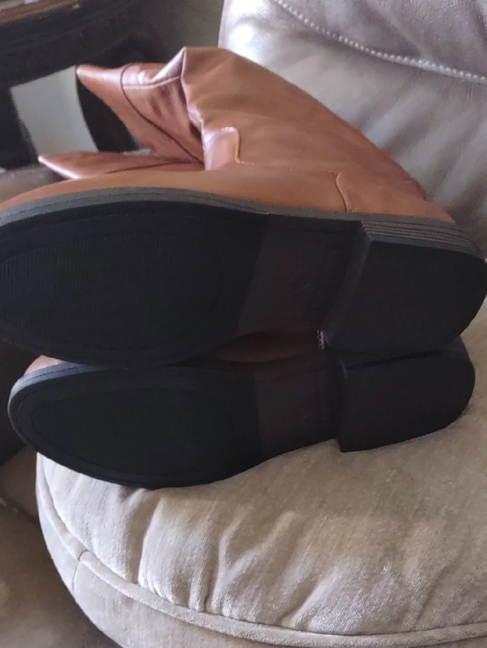 Over-the-Knee Brown Buckle Riding Boots size 7